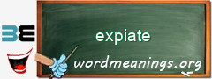 WordMeaning blackboard for expiate